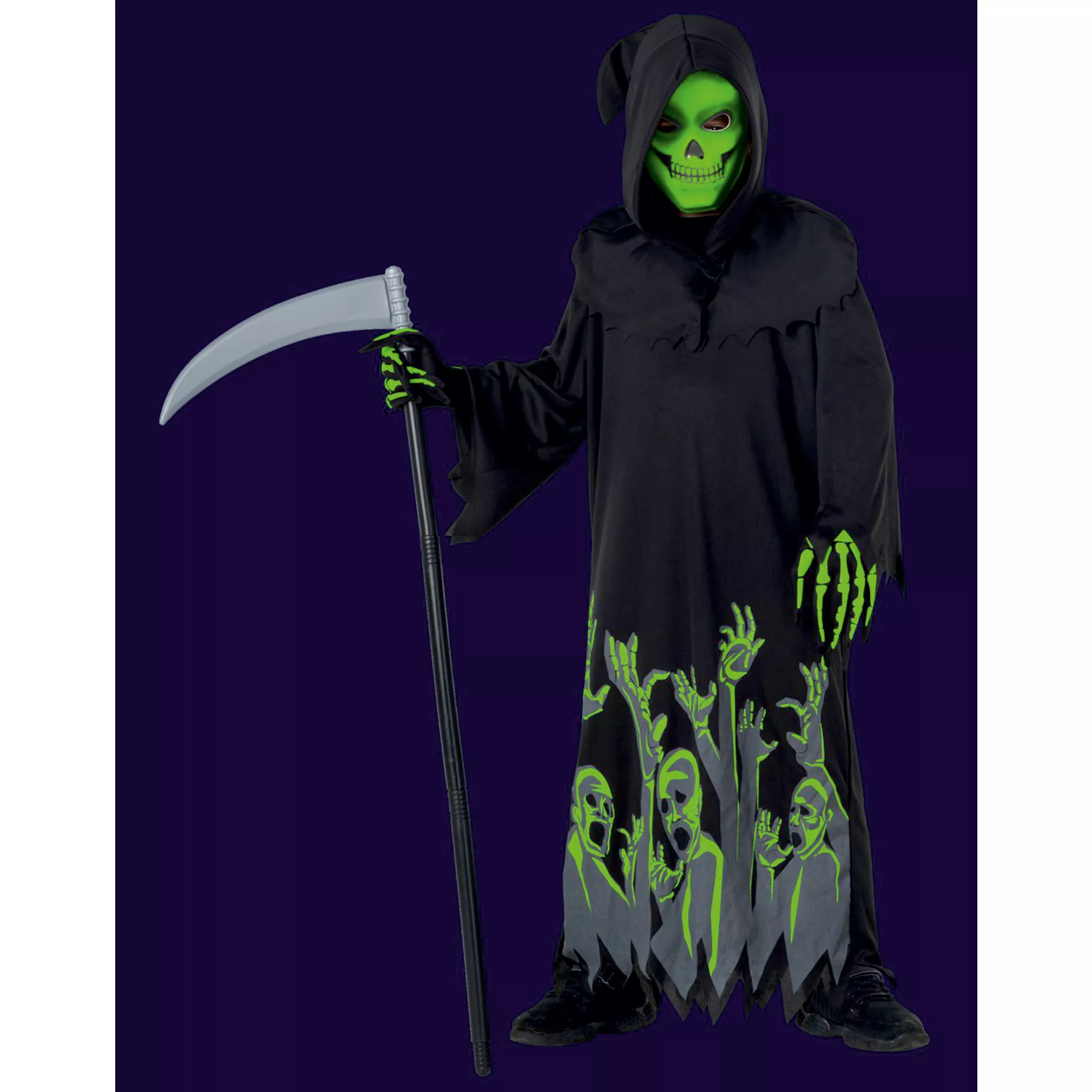 Kids Glow in the Dark Grim Reaper Costume at Spirit Halloween