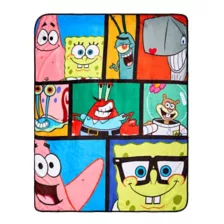 SpongeBob SquarePants Characters Grid Fleece Blanket at Spirit Halloween