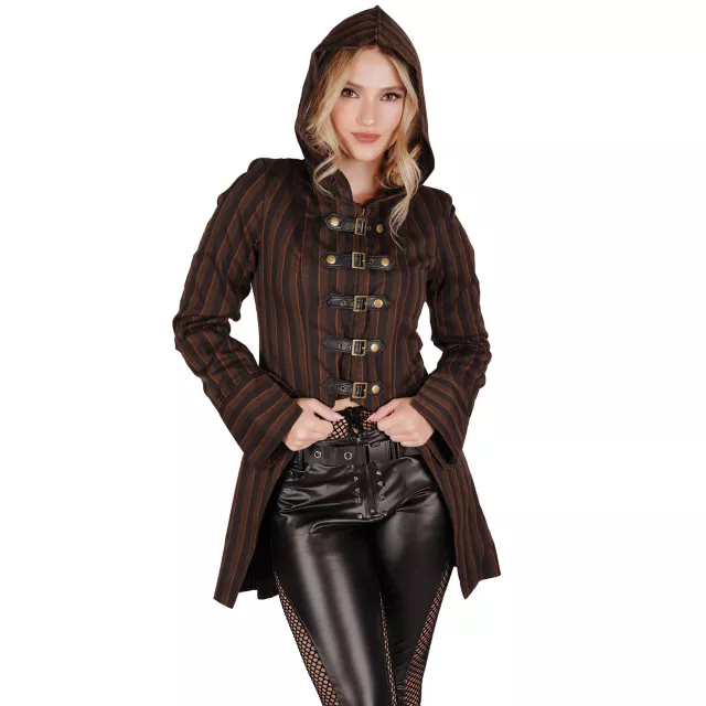 Steampunk hooded coat online