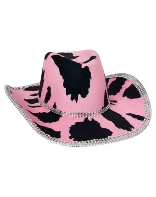 Kids Pink Rhinestone Western Hat