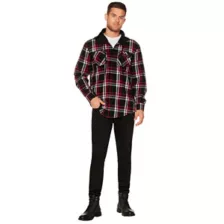 Adult Art the Clown Hooded Flannel - Terrifier at Spencer's