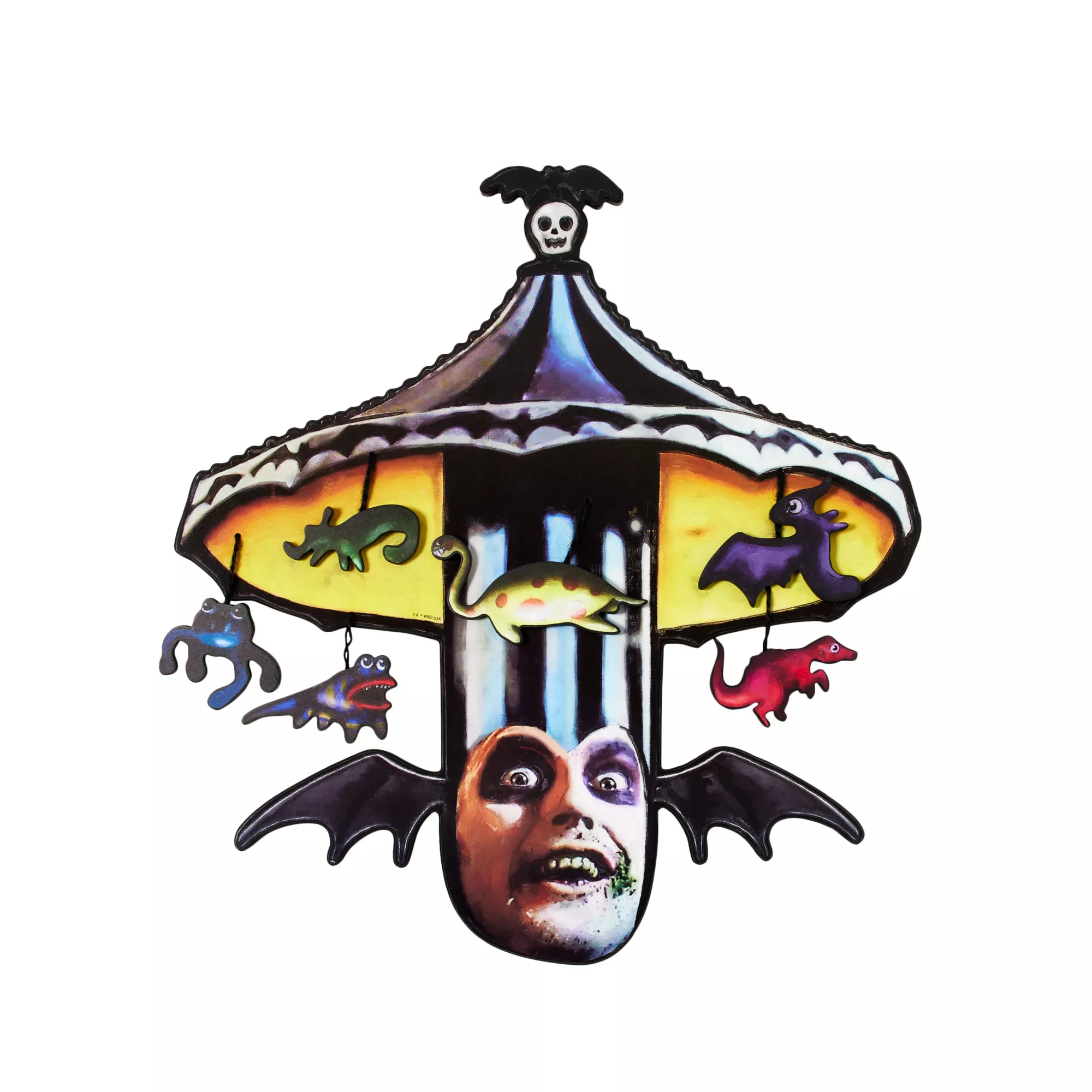 Beetlejuice Carousel Sign at Spirit Halloween