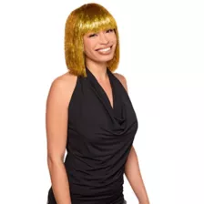 Gold Tinsel Pageboy Wig at Spirit Halloween
