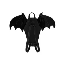 Spirit Black Coffin Backpack with Bat Wings Amazon.com: fancybag Goth Coffin Backpack with Detachable  main image 2