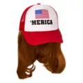 'Merica Trucker Hat with Attached Wig at Spirit Halloween
