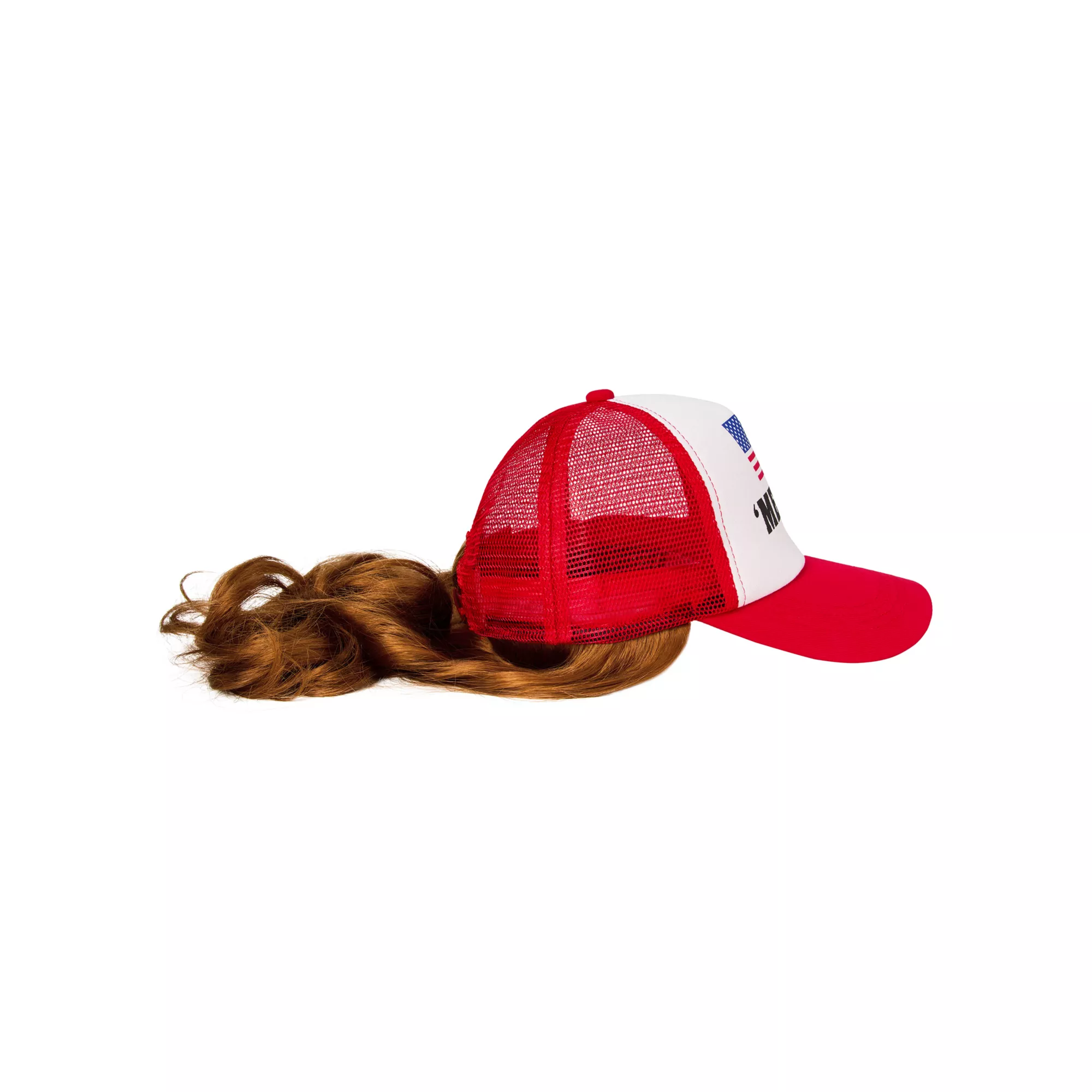 'Merica Trucker Hat with Attached Wig at Spirit Halloween