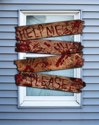 Bloody Phrase Haunted Window Boards, Multi - Spirit Halloween