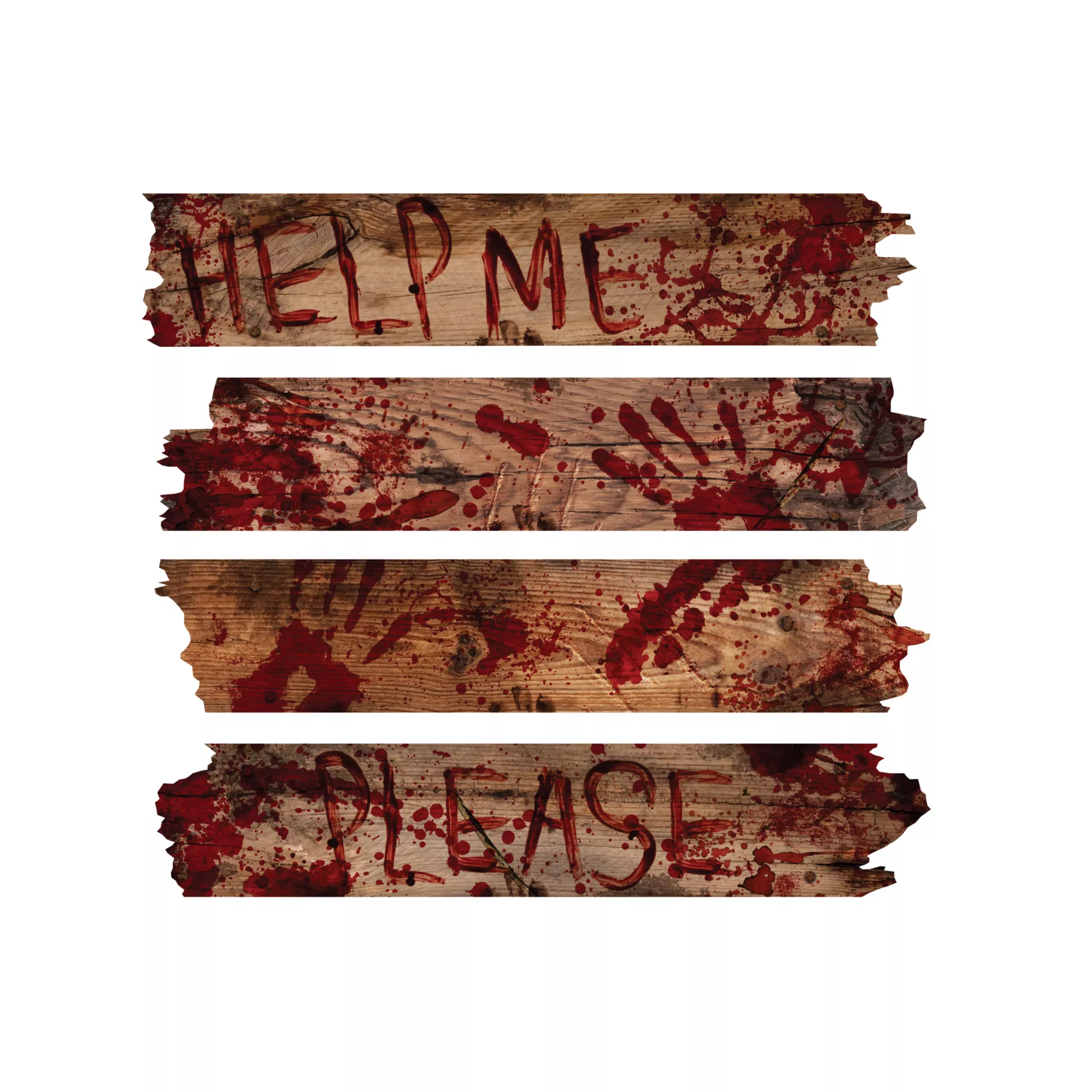 Bloody Phrase Haunted Window Boards at Spirit Halloween