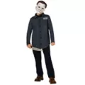 Kids Michael Myers Work Shirt and Mask Costume Kit - Halloween at Spirit Halloween