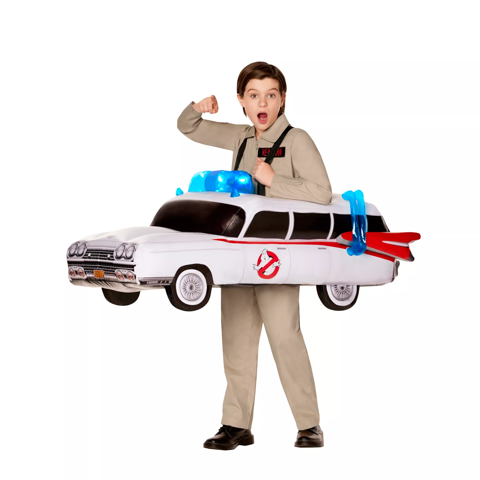 Kids Light-Up Ecto-1 Inflatable Ride-Along Costume - Ghostbusters at Spirit Halloween