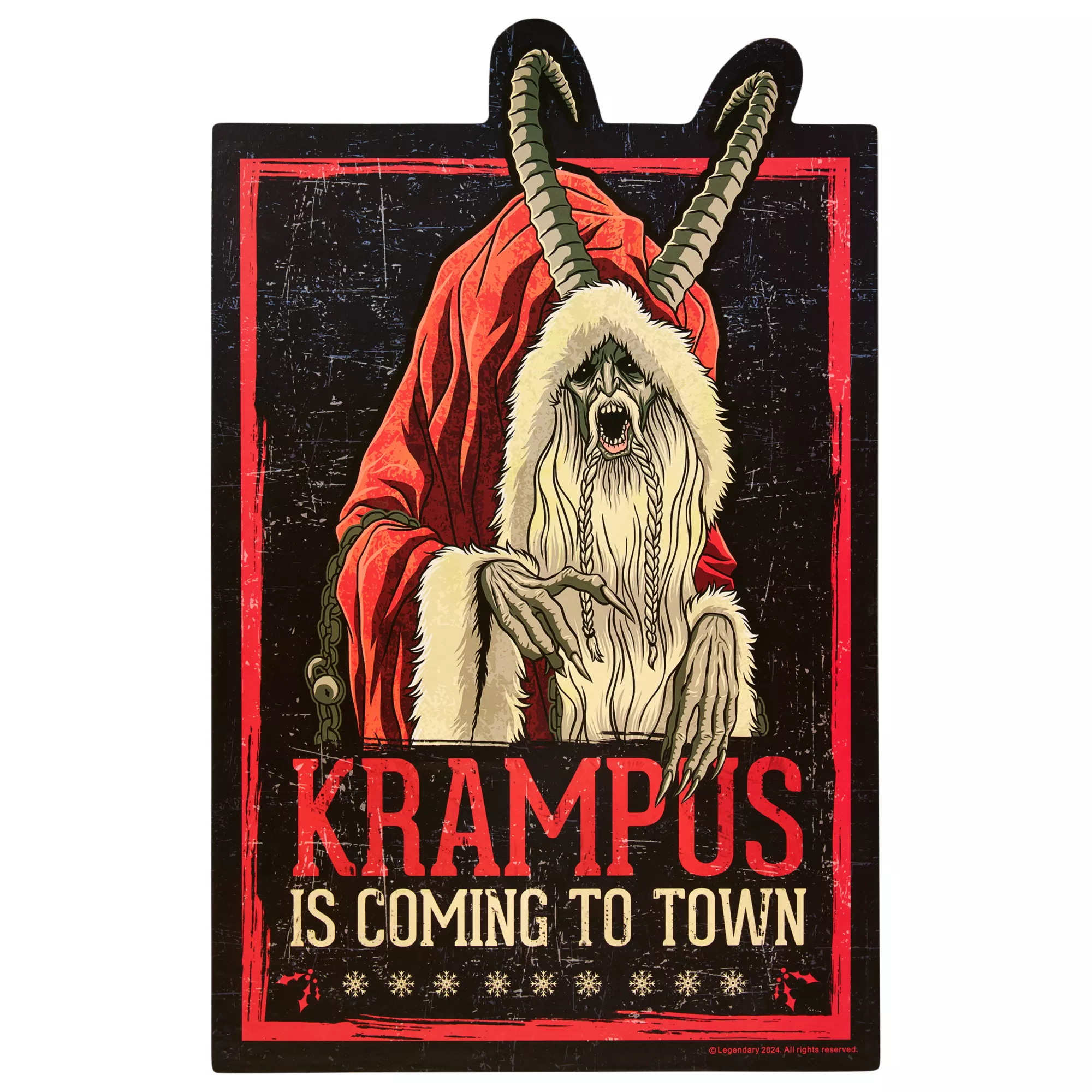 Krampus Is Coming to Town Sign at Spirit Halloween
