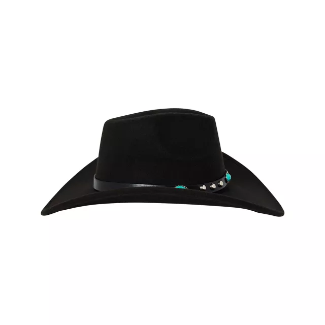 Black Western Turquoise Cowboy Hat