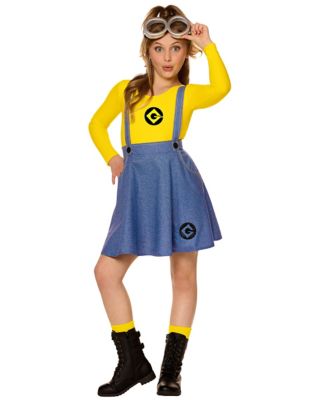 Kids Minions Suspender Skirt