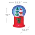 6 Ft Light-Up Santa Snow Globe Inflatable Decoration at Spirit Halloween