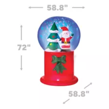 6 Ft Light-Up Santa Snow Globe Inflatable Decoration at Spirit Halloween