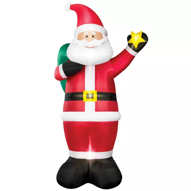 20 Ft Light-Up Animated Santa Inflatable Decoration at Spirit Halloween