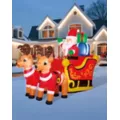 5 Ft Light-Up Santa Sleigh Inflatable Decoration at Spirit Halloween