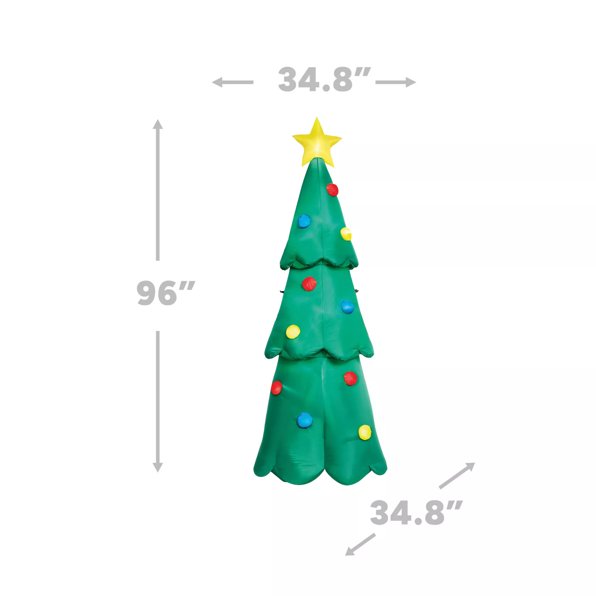 8 Ft Light-Up Twinkle Christmas Tree Inflatable Decoration at Spencer's