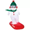 4 Ft Snowboarding Snowman Inflatable Decoration at Spencer's
