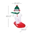 4 Ft Snowboarding Snowman Inflatable Decoration at Spencer's