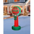 4 Ft Light-Up Santa Stop Sign Inflatable Decoration at Spirit Halloween