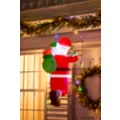 3 Ft Light-Up Santa Climbing Ladder Inflatable Decoration at Spencer's