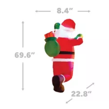 3 Ft Light-Up Santa Climbing Ladder Inflatable Decoration at Spencer's