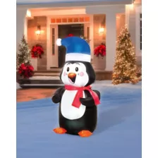 2 Ft Light-Up Penguin Mini Inflatable Decoration at Spirit Halloween
