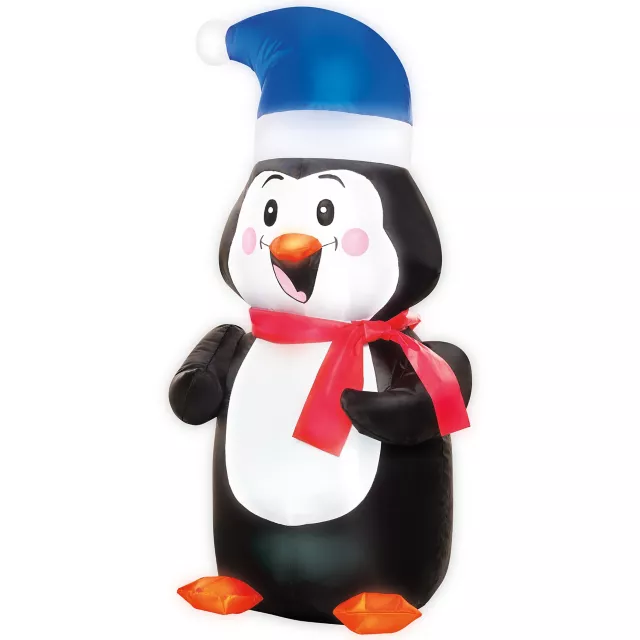 2 Ft Light-Up Penguin Mini Inflatable Decoration at Spirit Halloween