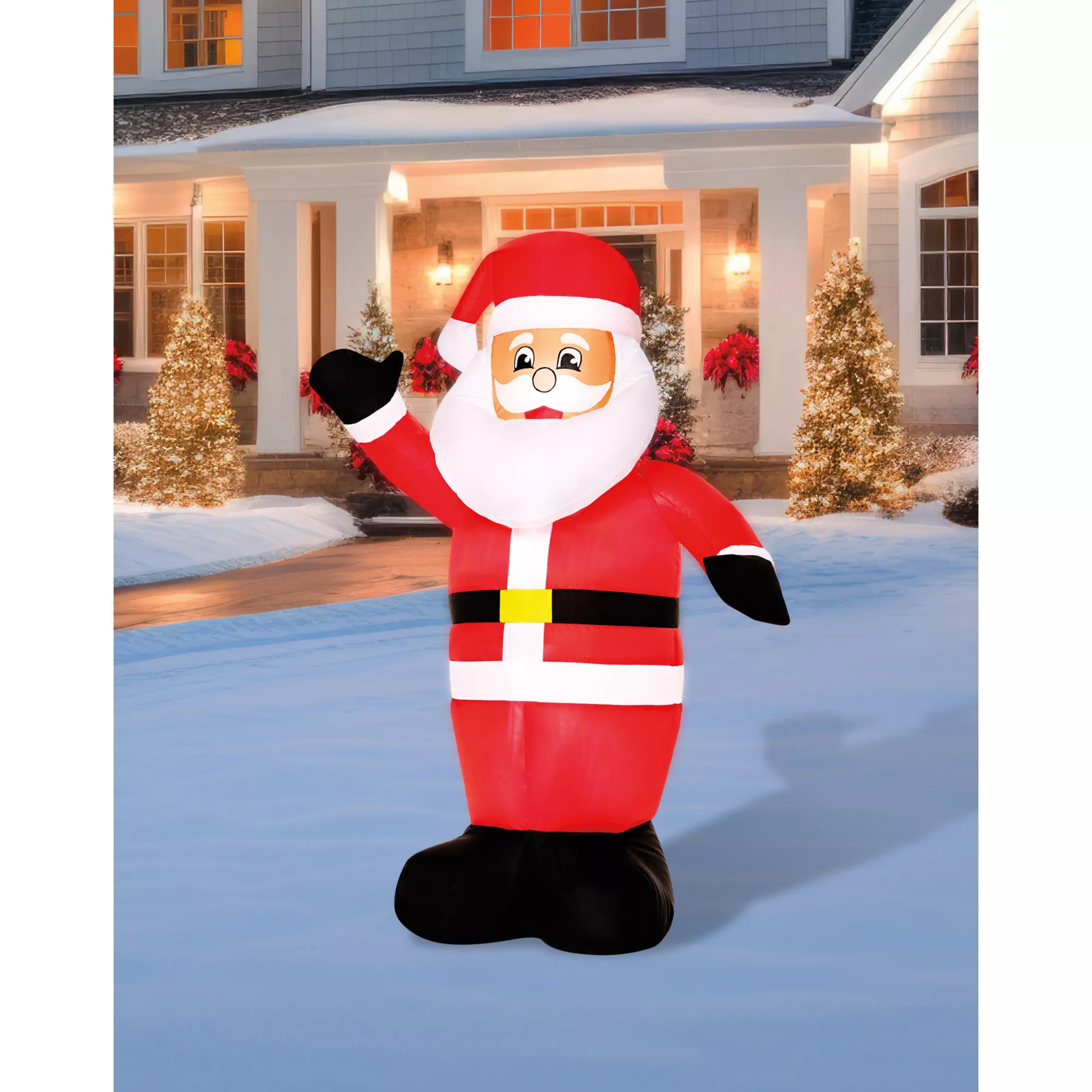 2 Ft Light-Up Santa Mini Inflatable Decoration at Spirit Halloween