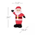 2 Ft Light-Up Santa Mini Inflatable Decoration at Spirit Halloween