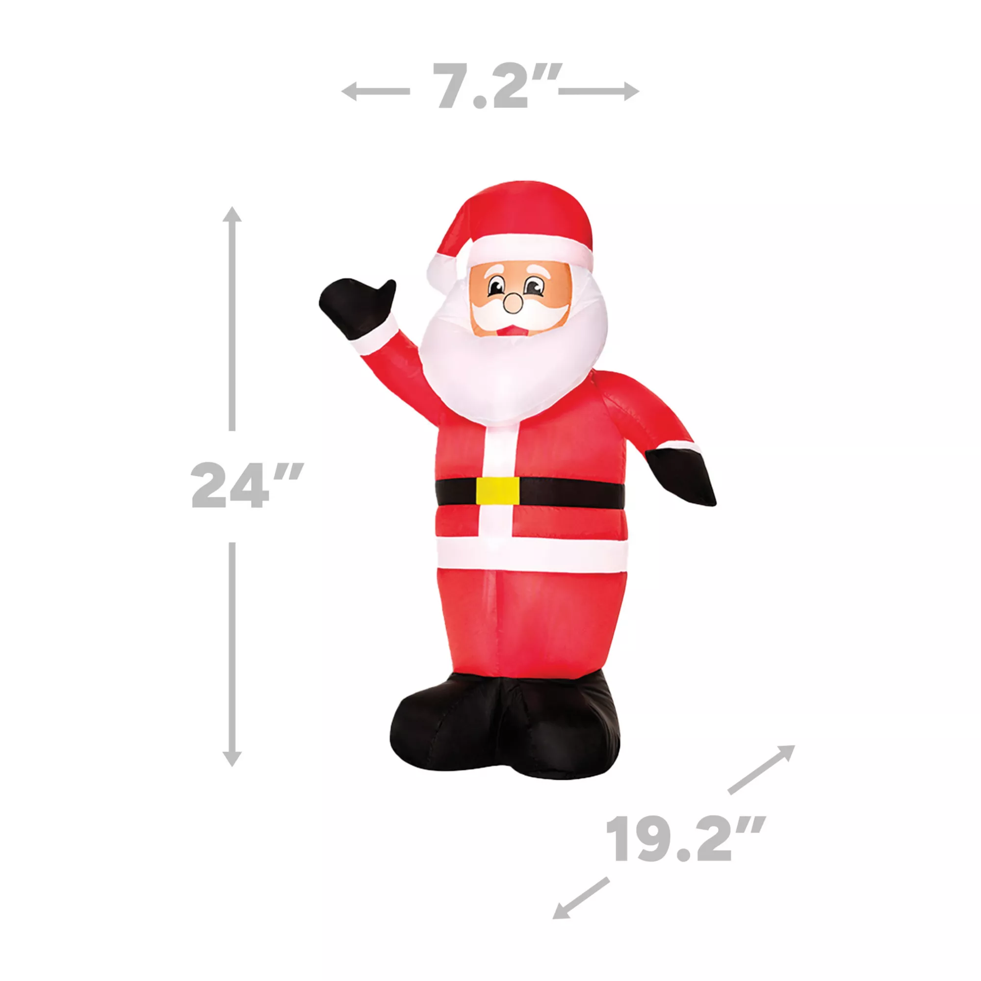 2 Ft Light-Up Santa Mini Inflatable Decoration at Spirit Halloween