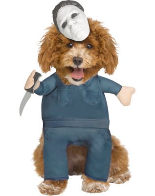 Michael Myers Pet Costume, Navy, Pet Large - Spirit Halloween