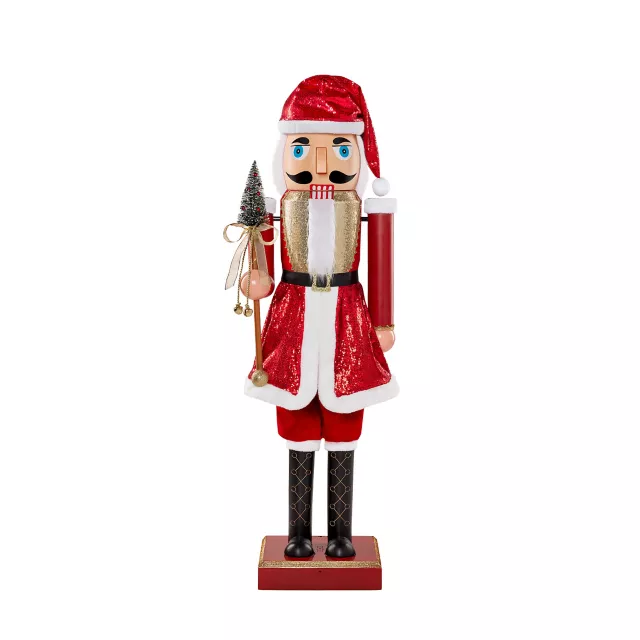 5 Ft 2 In Collapsible Animated Santa Claus Nutcracker at Spirit Halloween