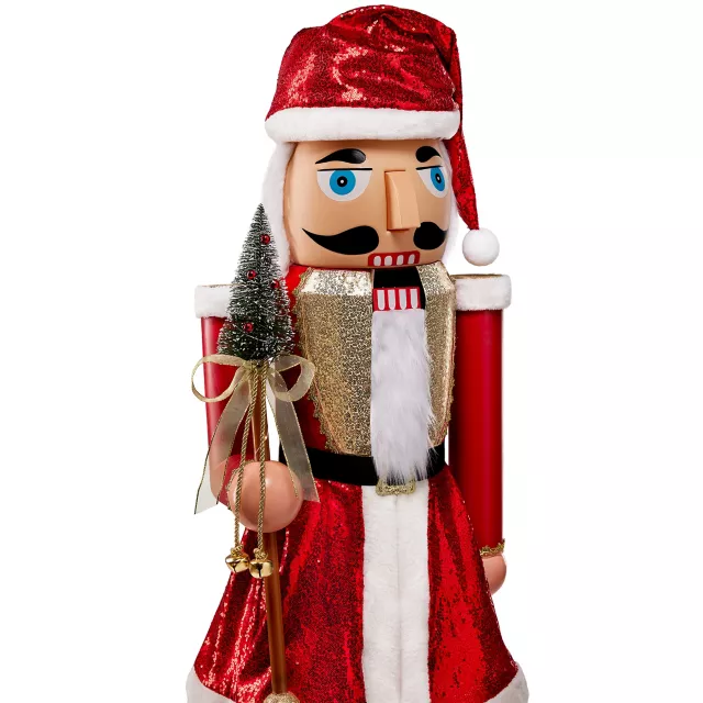 5 Ft 2 In Collapsible Animated Santa Claus Nutcracker at Spirit Halloween