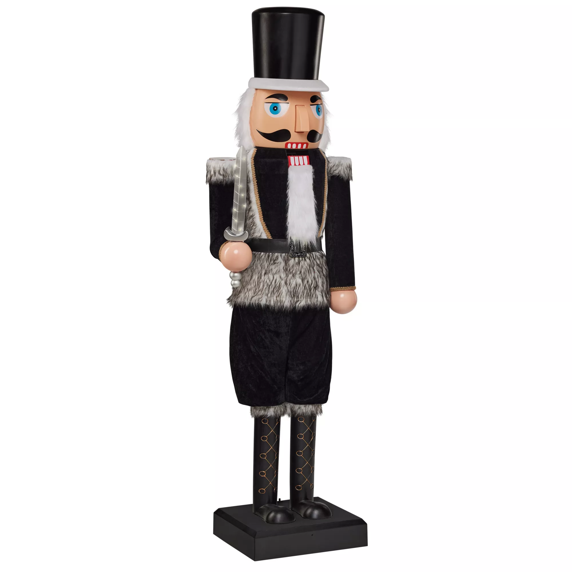 5 Ft 2 In Light-Up Collapsible Animated Black Soldier Nutcracker at Spirit Halloween
