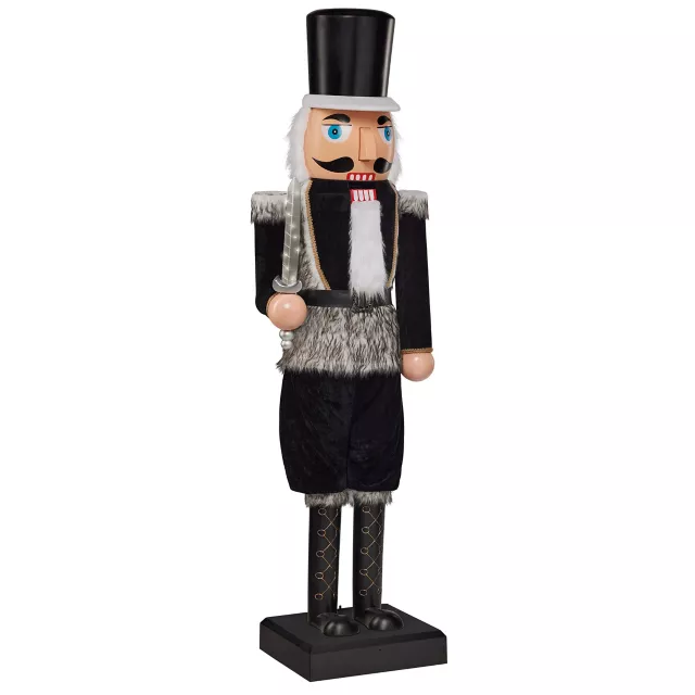 5 Ft 2 In Light-Up Collapsible Animated Black Soldier Nutcracker at Spirit Halloween
