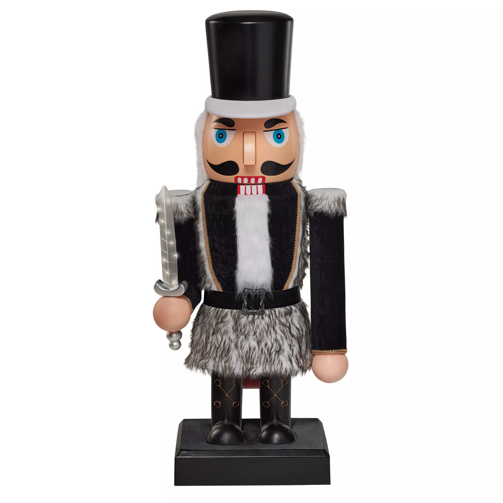 5 Ft 2 In Light-Up Collapsible Animated Black Soldier Nutcracker at Spirit Halloween