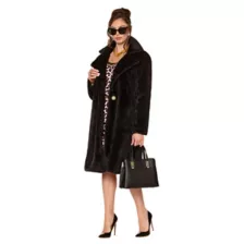 Adult Black Faux Fur Coat at Spirit Halloween