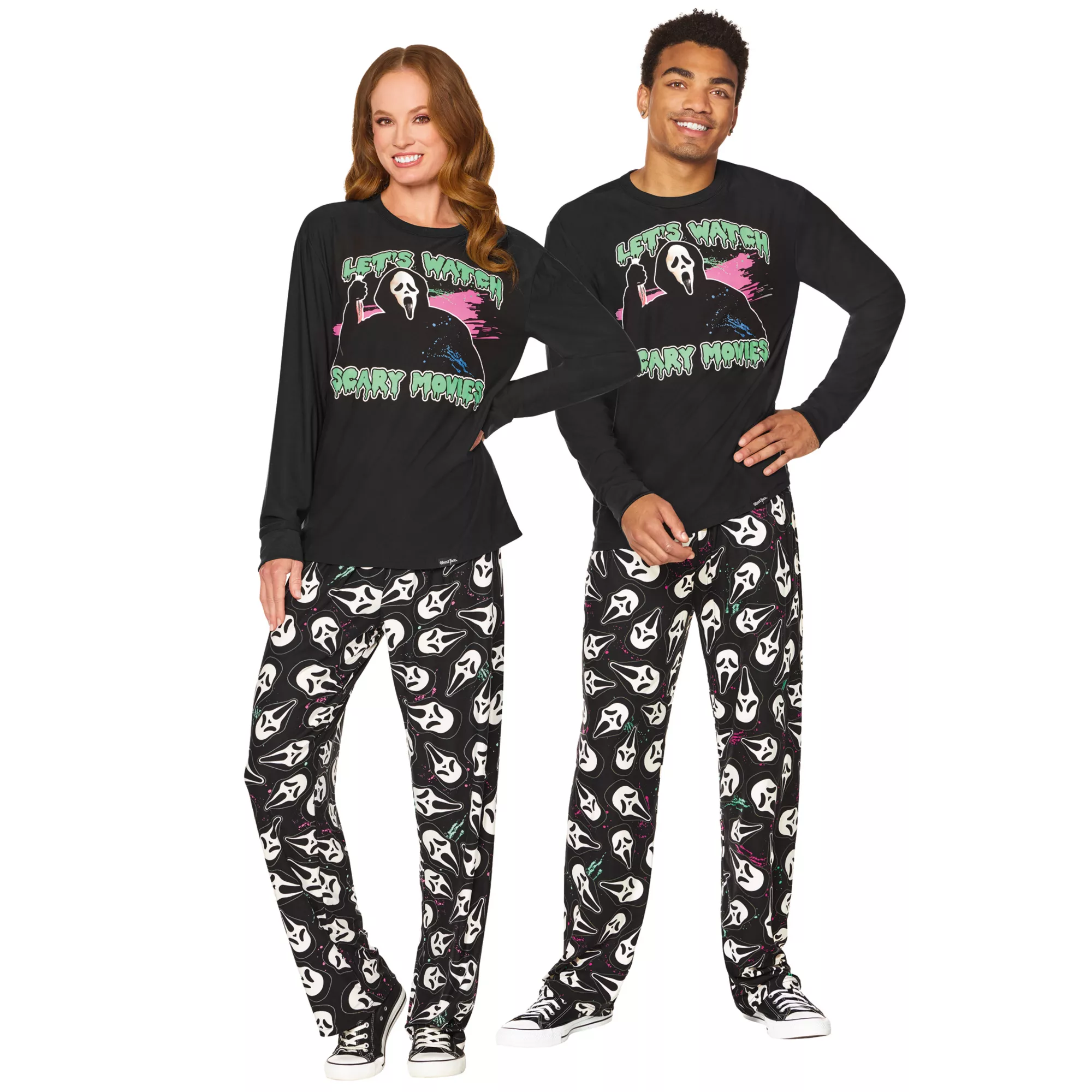Adult Ghost Face Scary Movie Pajama Set at Spirit Halloween