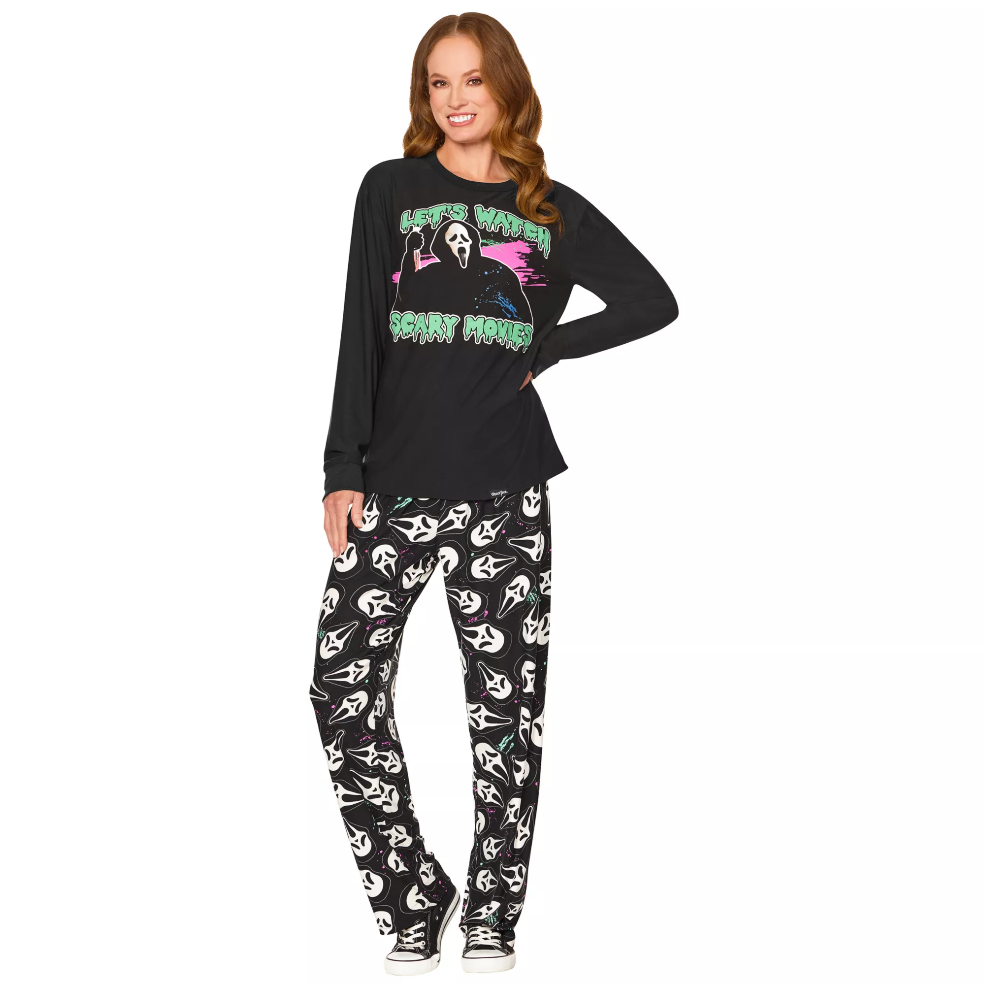 Adult Ghost Face Scary Movie Pajama Set at Spirit Halloween
