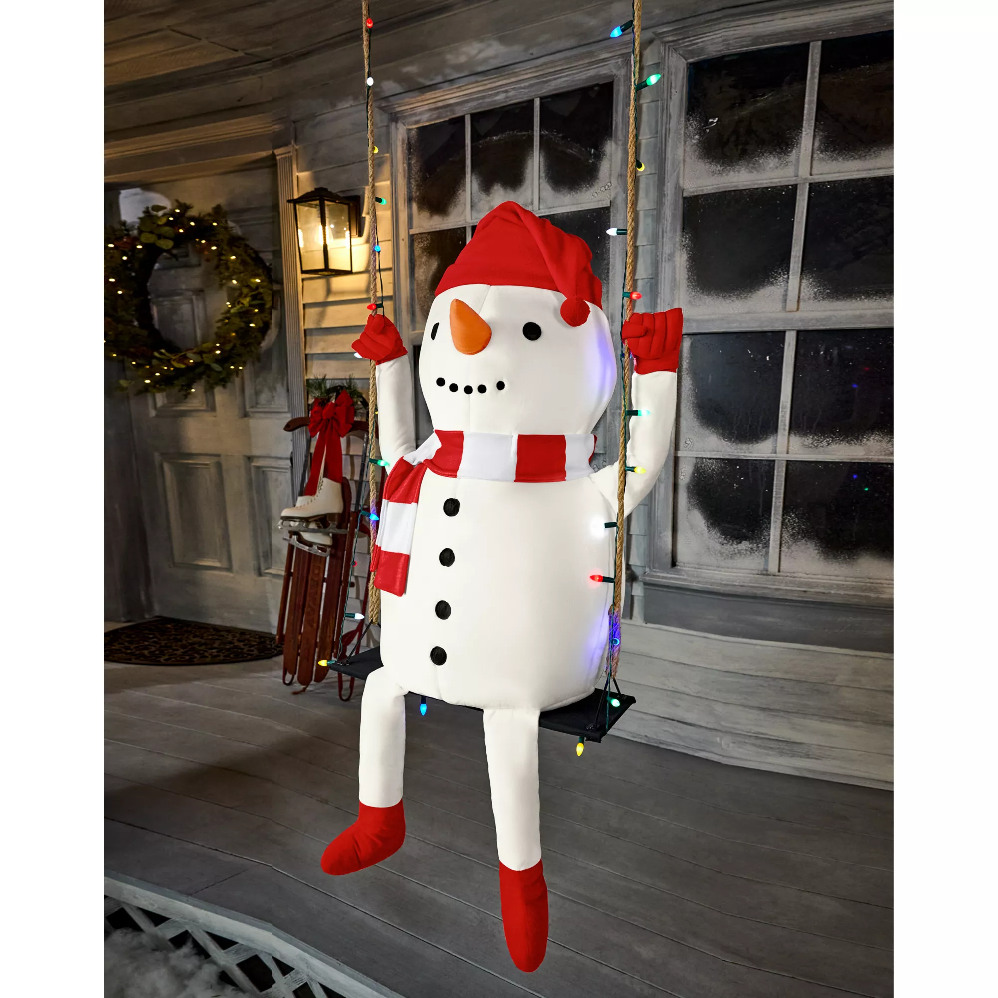 3 Ft 10 In Swinging Snowman Animatronic at Spirit Halloween