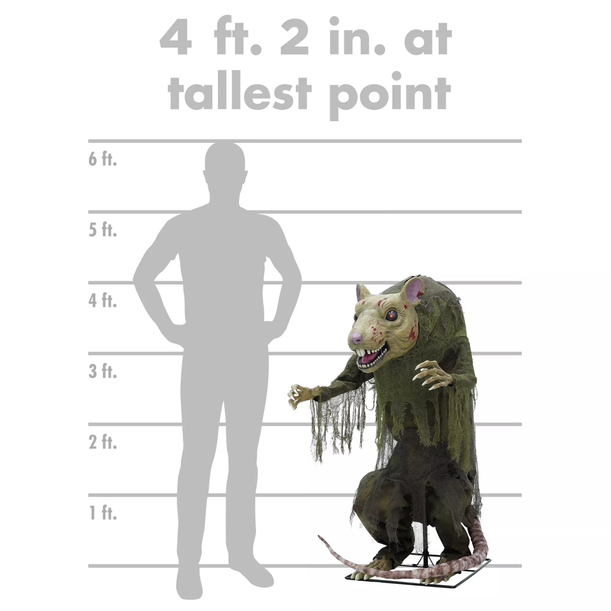 4 Ft 2 In Mutant Sewer Rat Animatronic at Spirit Halloween