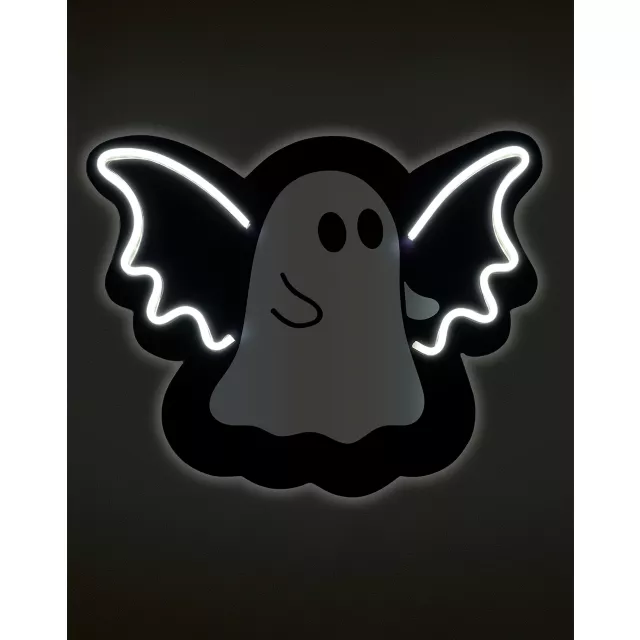 Ghost Bat Neon LED Light-Up Sign at Spirit Halloween