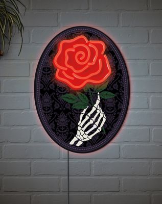 Undying Love Rose Neon LED Light-Up Sign - Spirithalloween.com