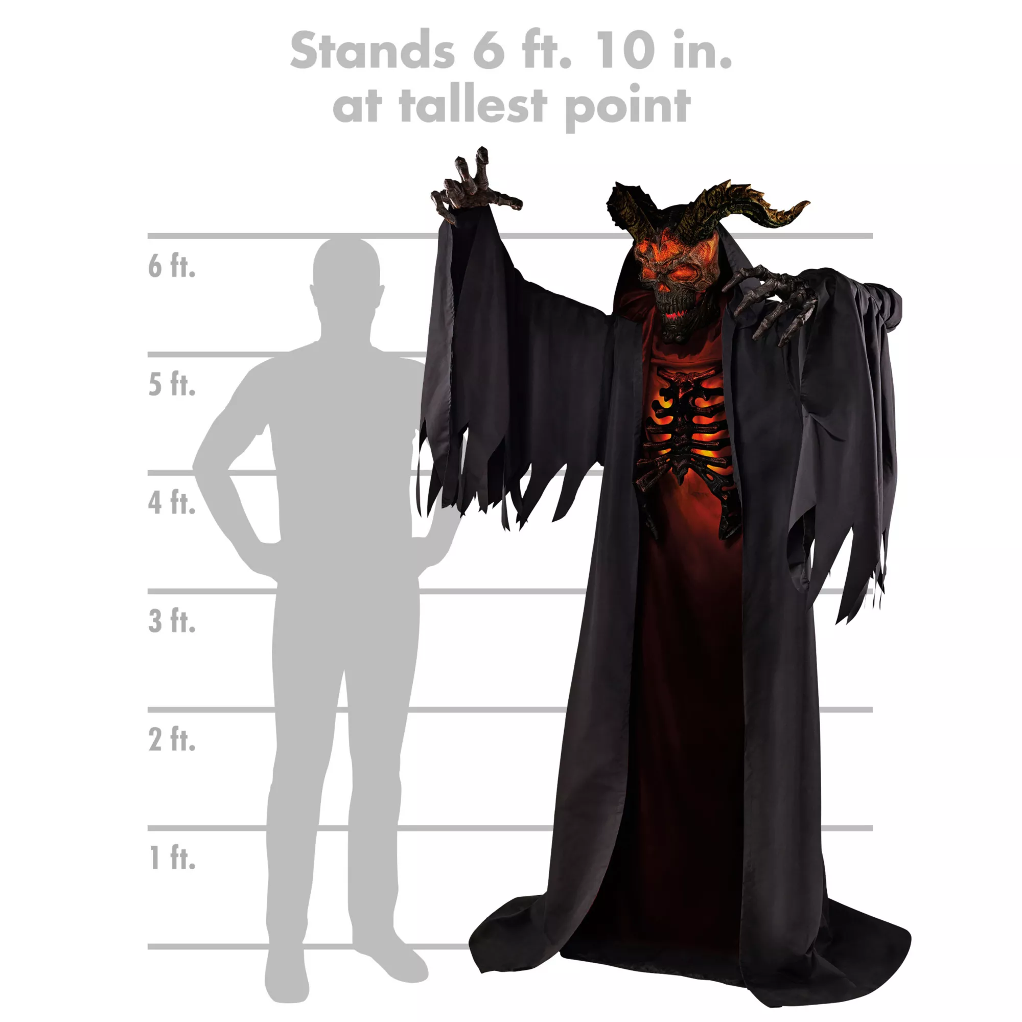 6 Ft 10 In Fire Demon Animatronic at Spirit Halloween