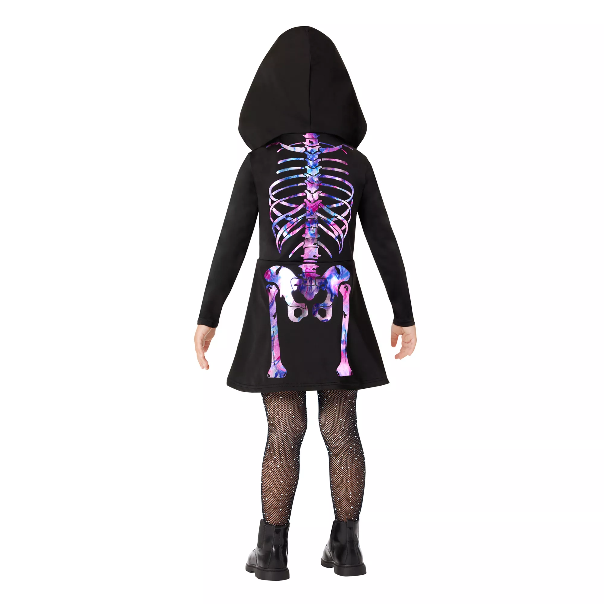 Toddler Pastel Skeleton Hooded Dress Costume at Spencer's