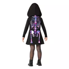 Toddler Pastel Skeleton Hooded Dress Costume at Spencer's