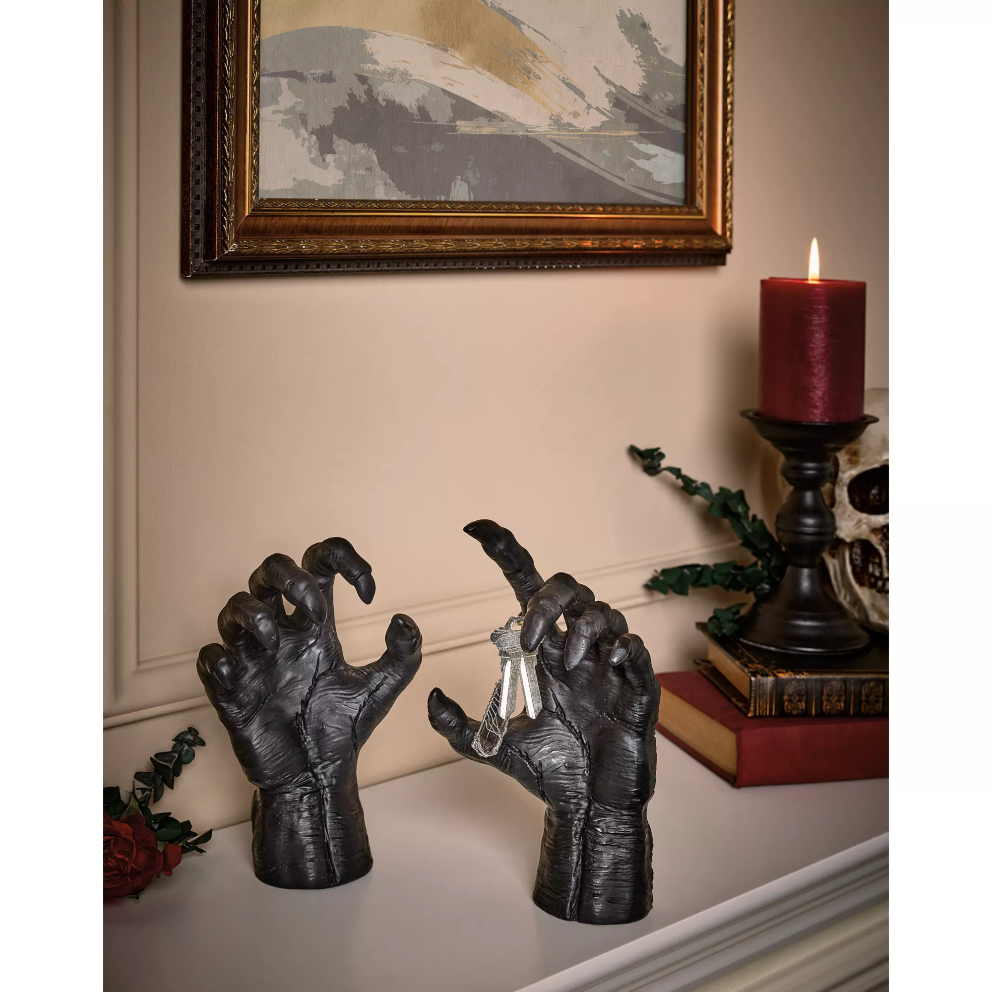 Black Clawed Hand Decoration Set at Spirit Halloween