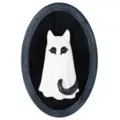Ghost Kitty Cameo Sign at Spirit Halloween